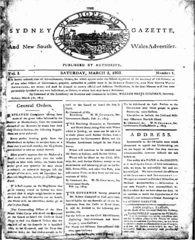 Primer periódico australiano