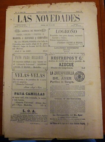 Primeros periódicos divididos en secciones
