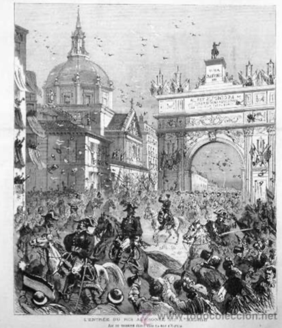 Alfonso XII entra en Madrid