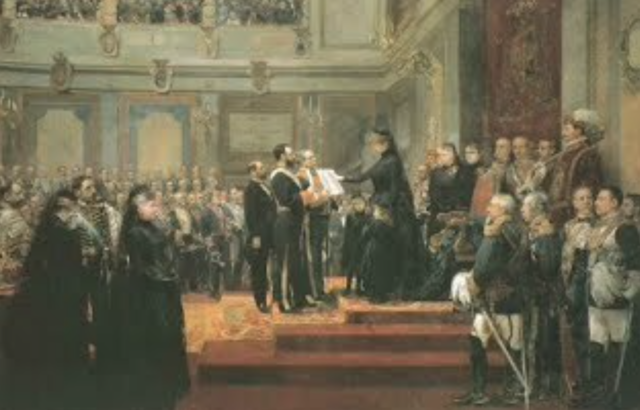 Promulgación de la Constitución de 1876