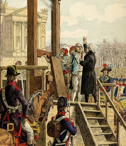 King Louis XVI executed by guillotine