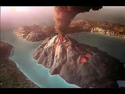 Erupción del volcán de Tera