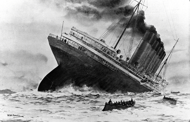 Lusitania Sunk