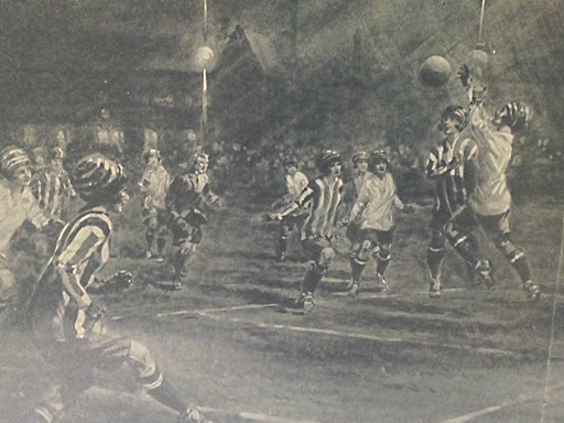 Se celebró el primer partido con luz eléctrica.