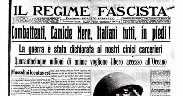 L'Italia dichiara guerra alla Francia e alla Gran Bretagna