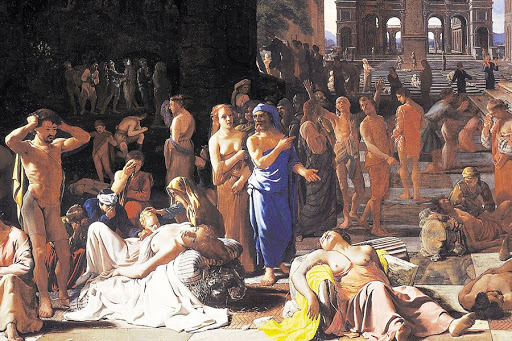 Presencia de una peste en Atenas.