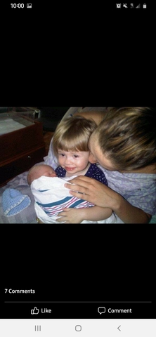 Day I was born. Was born an already had a big sister