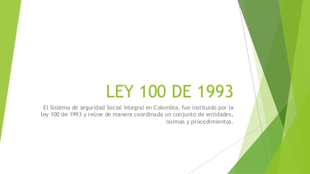 ARTICULO 165 DE LA LEY 100DE 1993