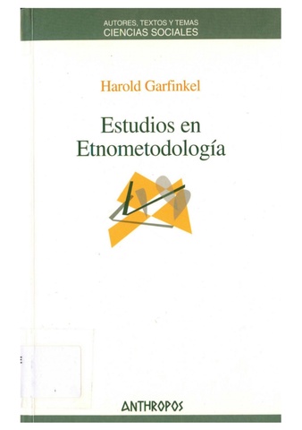 Estudios en etnometodología