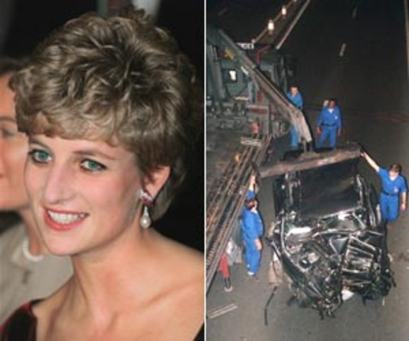 Princess Diana dies as a result of injuries recieved in a car crash in a road tunnel in Paris