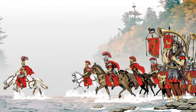 César cruza el Rubicón,