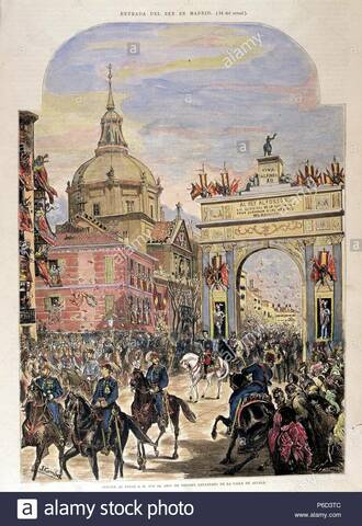 Alfonso XII entra en Madrid.