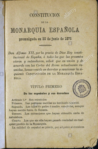 La Constitución de 1876