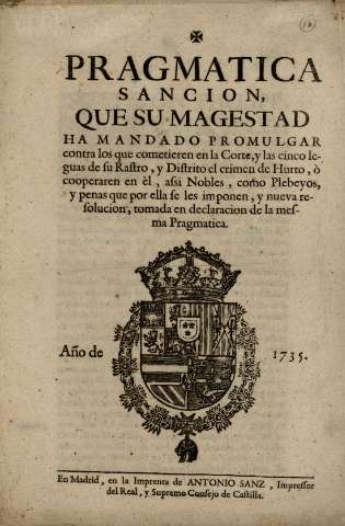 Promulgación de la Pragmática Sanción