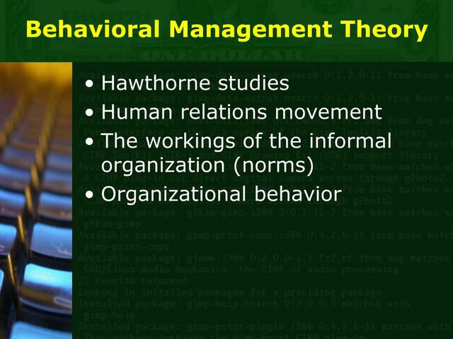 BEHAVIORAL MANAGEMENT MOVEMENT