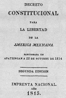 Promulgación de la Constitución de Apatzingán por José María Morelos y Pavón