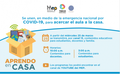 MEP, SINART Y UNED unen esfuerzos para llevar educación a las casas