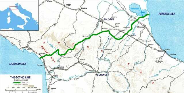 Sull'Appennino le formazioni partigiane occupano territorio oltre la Linea Gotica (una linea di difesa, creata dalle truppe tedesche)