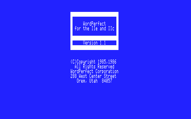 WordPerfect: WordPerfect Corporation introduces WordPerfect 1.0 a word processing program