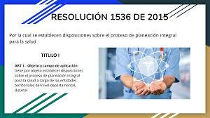 Resolución 1536 de 2015
