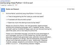 versión 1.0 de Python