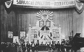 Club Central Antirreeleccionista. "Sufragio efectivo, no reelección"