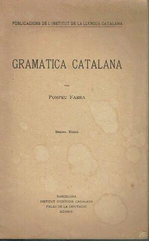Gramàtica catalana de Pompeu Fabra