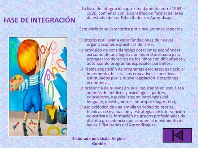 FASE O ETAPA DE INTEGRACIÓN 1963 - 1980