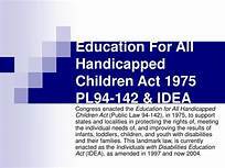 Education for all handicapped children act