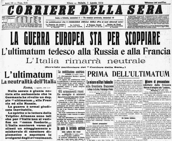 La Germania dichiara guerra alla Francia