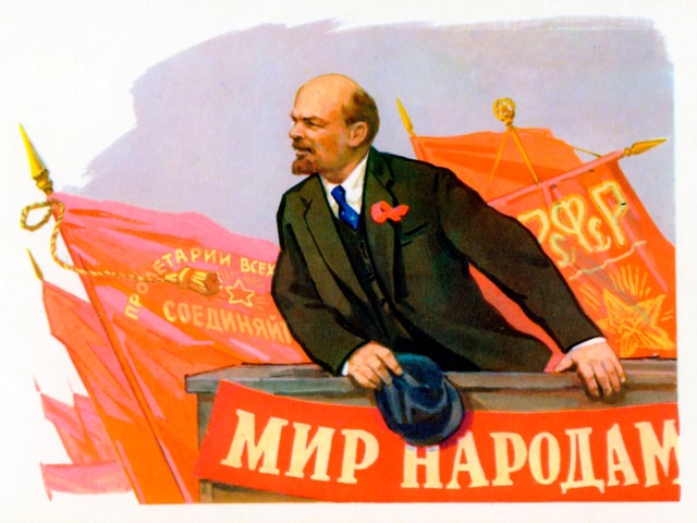 Vladimir Lenin leads a Russian Revolution