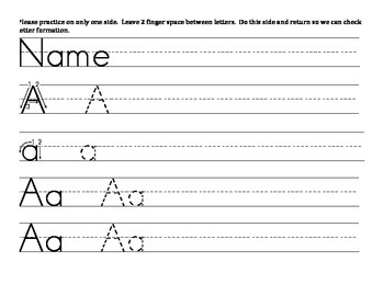 Letter Formation Worksheets 2005-2006