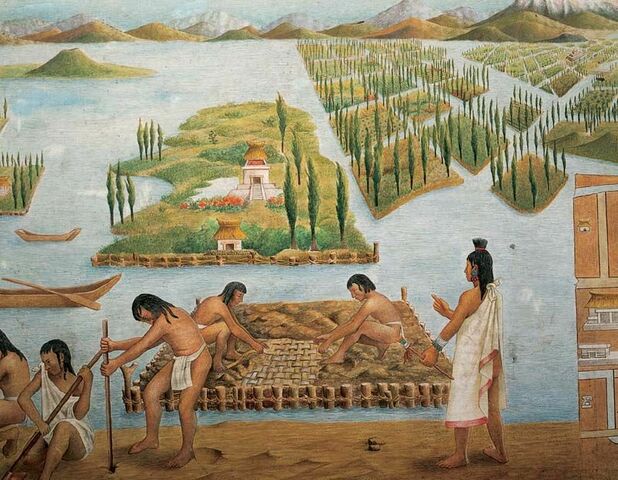 The Aztecs arrive in the Valley of Mexico.