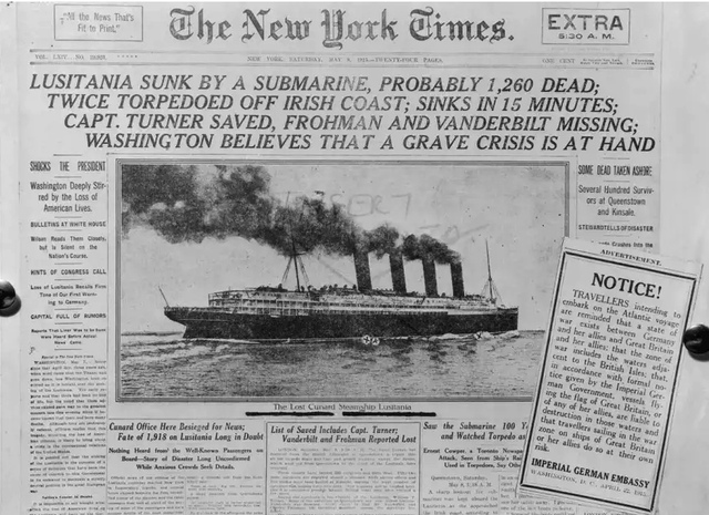The Sinking of the Lusitania