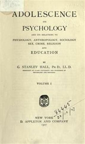 Granville Stanley Hall Publica obras adolescentes