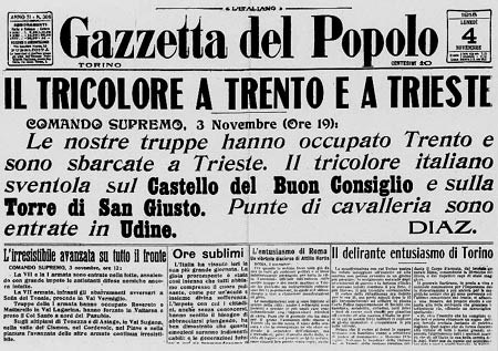 L'armistizio di Villa Giusti