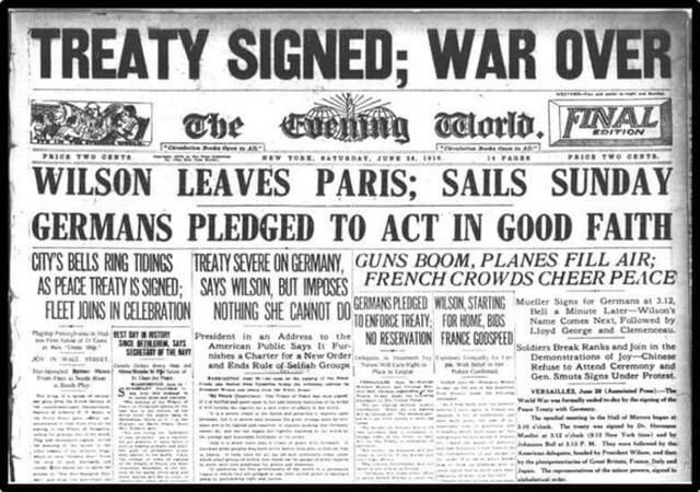 U.S Rejects Treaty of Versailles