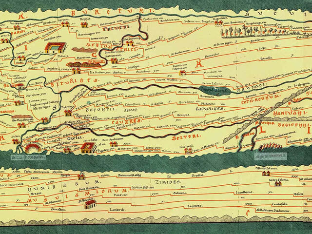 Siglo XIII: Tabula Peutingeriana