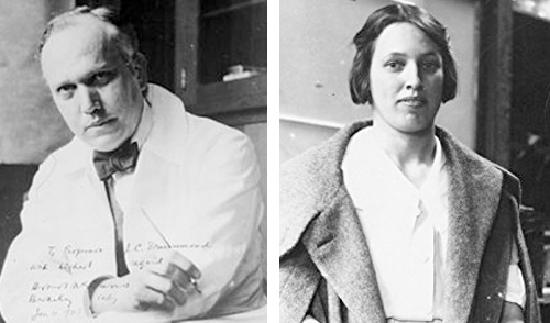 Herbert McLean Evans y Katharine Julia Scott Bishop