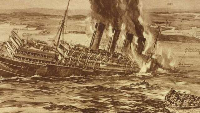 The sinking of the Lusitania