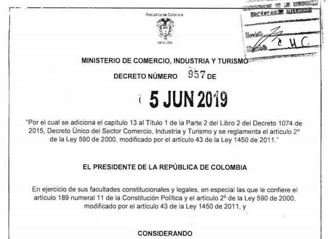 DECRETO 957 DEL 2019