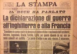 Mussolini dichiara guerra alla Francia