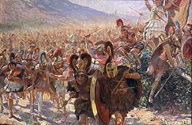 The Greeks defeated the Persians in the Battle of Marathon