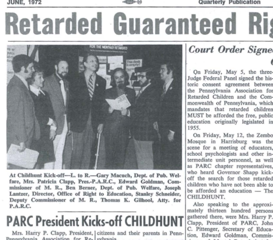 PARC v. Commonwealth of Pennsylvania