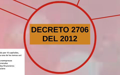 DECRETO 2706 DEL 2012