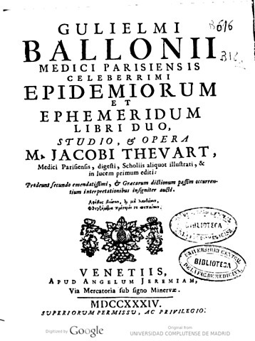 Epidemiorum (Guillaume de Baillou)