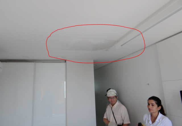 Início infiltração na suite master