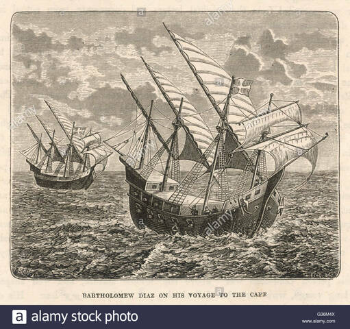 Bartholemy Diaz trouve le passage pour contourner l’Afrique.