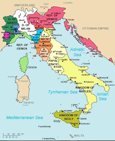 Miguel de Cervantes huye a Italia