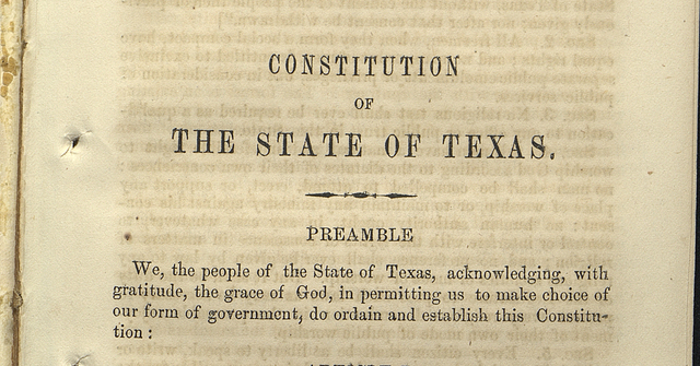 Present Texas Constitution Adopted